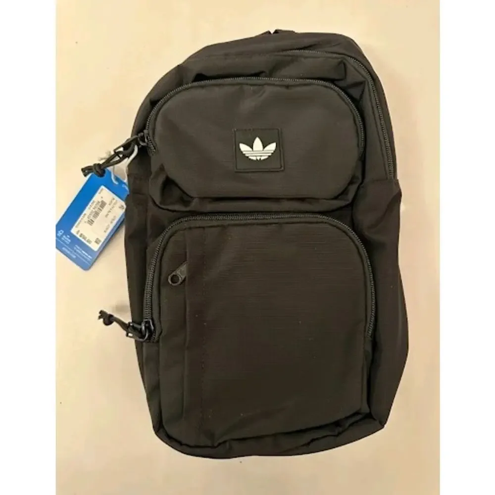 Adidas Originals Utility 4 Sling Crossbody Shoulder Bag Black Bottle NWT